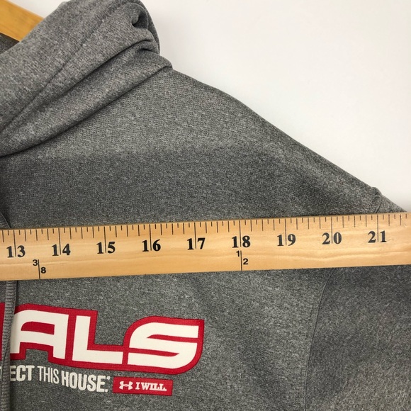 Under Armour Mens Gray Cardinals Hoodie Sweatshirt - Picture 6 of 7